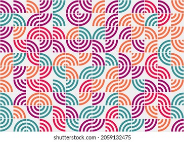 Abstract Geometric Pattern generative computational art illustration