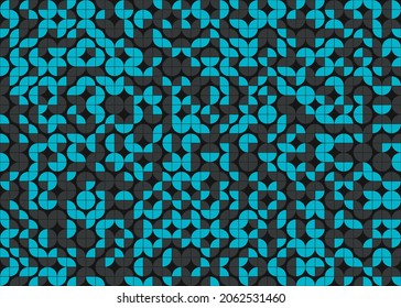 Abstract Geometric Pattern generative computational art illustration