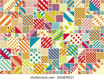 Abstract Geometric Pattern generative computational art illustration