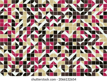 Abstract Geometric Pattern generative computational art illustration