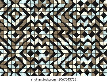Abstract Geometric Pattern generative computational art illustration