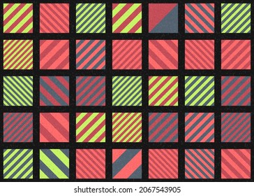 Abstract Geometric Pattern generative computational art illustration