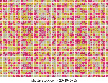 Abstract Geometric Pattern generative computational art illustration