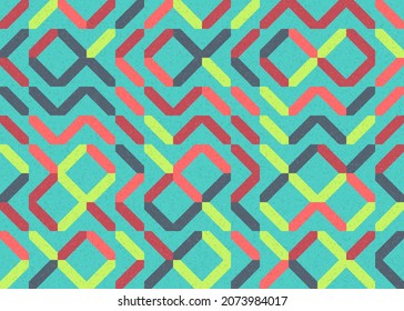 Abstract Geometric Pattern generative computational art illustration