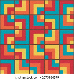 Abstract Geometric Pattern generative computational art illustration