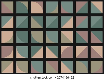 Abstract Geometric Pattern generative computational art illustration