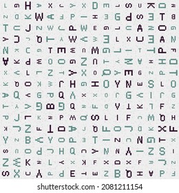 Abstract Geometric Pattern generative computational art illustration