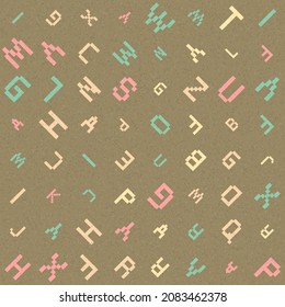 Abstract Geometric Pattern generative computational art illustration
