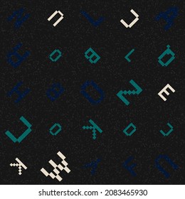 Abstract Geometric Pattern generative computational art illustration
