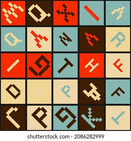 Abstract Geometric Pattern generative computational art illustration