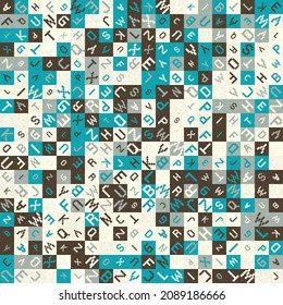 Abstract Geometric Pattern generative computational art illustration