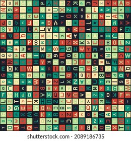 Abstract Geometric Pattern generative computational art illustration