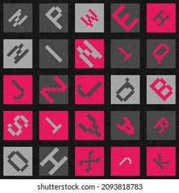 Abstract Geometric Pattern generative computational art illustration