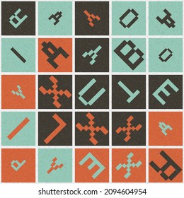 Abstract Geometric Pattern generative computational art illustration