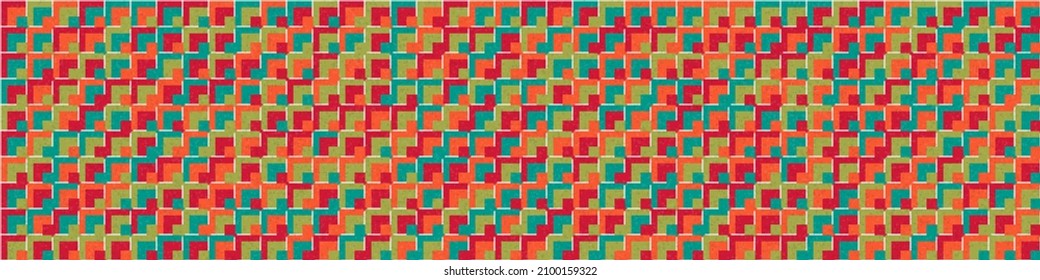 Abstract Geometric Pattern generative computational art illustration