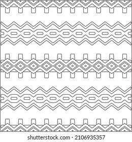 Abstract Geometric Pattern generative computational art illustration.Black and white pattern for wallpapers and backgrounds. line art.