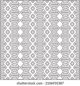 Abstract Geometric Pattern generative computational art illustration.Black and white pattern for wallpapers and backgrounds. line art.