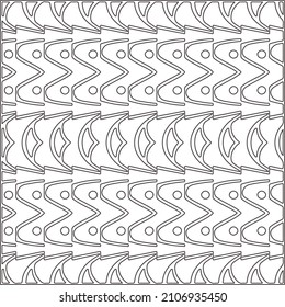 Abstract Geometric Pattern generative computational art illustration.Black and white pattern for wallpapers and backgrounds. line art.