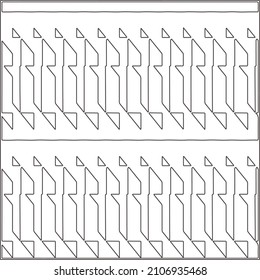 Abstract Geometric Pattern generative computational art illustration.Black and white pattern for wallpapers and backgrounds. line art.