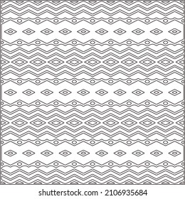 Abstract Geometric Pattern generative computational art illustration.Black and white pattern for wallpapers and backgrounds. line art.