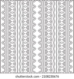 Abstract Geometric Pattern generative computational art illustration.Black and white pattern for wallpapers and backgrounds. line art.