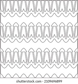 Abstract Geometric Pattern generative computational art illustration.Black and white pattern for wallpapers and backgrounds. line art.