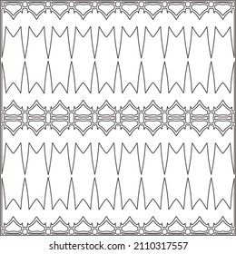 Abstract Geometric Pattern generative computational art illustration.Black and white pattern for wallpapers and backgrounds. line art.