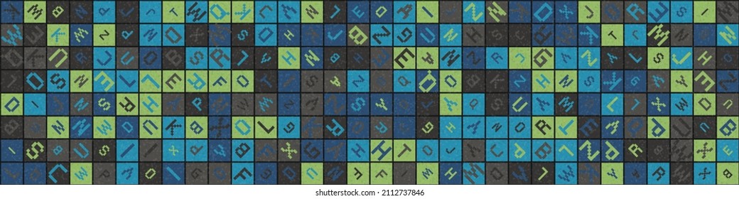 Abstract Geometric Pattern generative computational art illustration