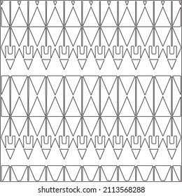 Abstract Geometric Pattern generative computational art illustration.Black and white pattern for wallpapers and backgrounds. line art.