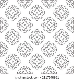 Abstract Geometric Pattern generative computational art illustration.Black and 
white pattern for wallpapers and backgrounds. line art.