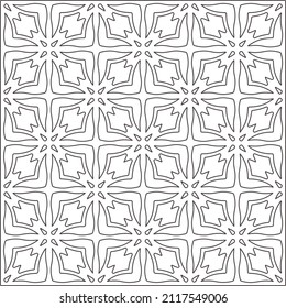 Abstract Geometric Pattern generative computational art illustration.Black and 
white pattern for wallpapers and backgrounds. line art.