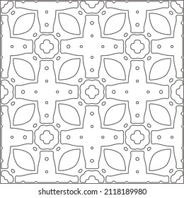 Abstract Geometric Pattern generative computational art illustration.Black and 
white pattern for wallpapers and backgrounds. line art.