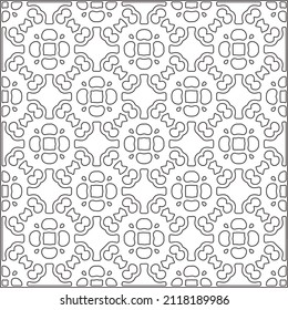 Abstract Geometric Pattern generative computational art illustration.Black and 
white pattern for wallpapers and backgrounds. line art.