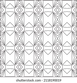 Abstract Geometric Pattern generative computational art illustration.Black and 
white pattern for wallpapers and backgrounds. line art.
