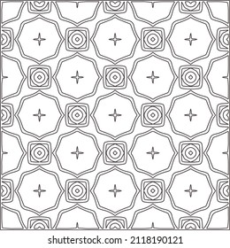 Abstract Geometric Pattern generative computational art illustration.Black and 
white pattern for wallpapers and backgrounds. line art.