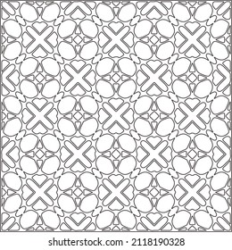 Abstract Geometric Pattern generative computational art illustration.Black and 
white pattern for wallpapers and backgrounds. line art.