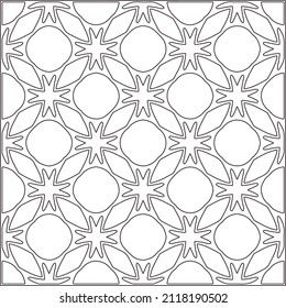 Abstract Geometric Pattern generative computational art illustration.Black and 
white pattern for wallpapers and backgrounds. line art.