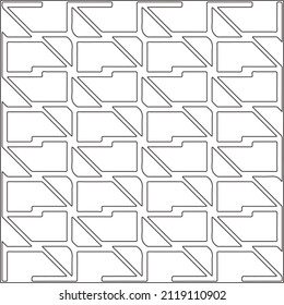 Abstract Geometric Pattern generative computational art illustration.Black and 
white pattern for wallpapers and backgrounds. line art.