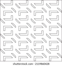 Abstract Geometric Pattern generative computational art illustration.Black and 
white pattern for wallpapers and backgrounds. line art.