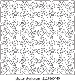 Abstract Geometric Pattern generative computational art illustration.Black and 
white pattern for wallpapers and backgrounds. line art.