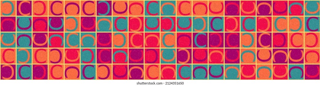 Abstract Geometric Pattern generative computational art illustration