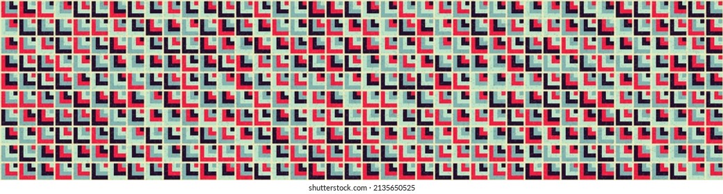 Abstract Geometric Pattern generative computational art illustration