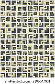Abstract Geometric Pattern generative computational art illustration