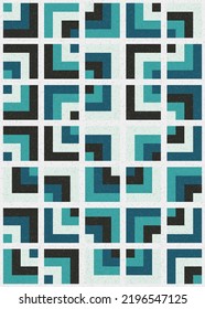 Abstract Geometric Pattern generative computational art illustration