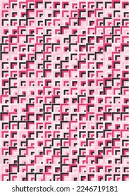 Abstract Geometric Pattern generative computational art illustration