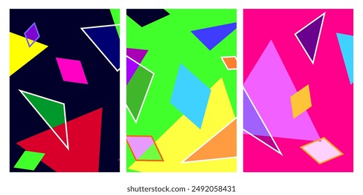 abstract geometric pattern. geometrical shapes. summer background. vector illustration. banner, poster, hd layout, cover, greeting card template design