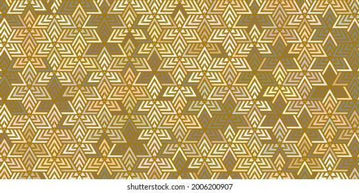 Abstract geometric pattern gold background design modern with stripes triangles shape 