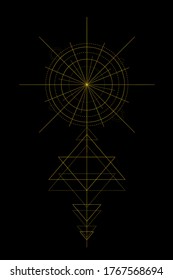 
Abstract geometric pattern. Gold on a black background.