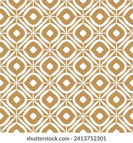 Abstraktes geometrisches Muster. Gold und Weiß. Ein nahtloser Vektorhintergrund.