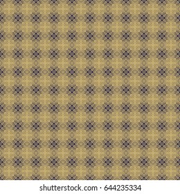 Abstract geometric pattern with gold yellow lines and shapes. Seamless background texture. Graphic modern endless pattern. Vector.